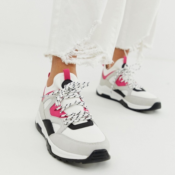 NWT Bershka color block sneakers in multi - Picture 1 of 11